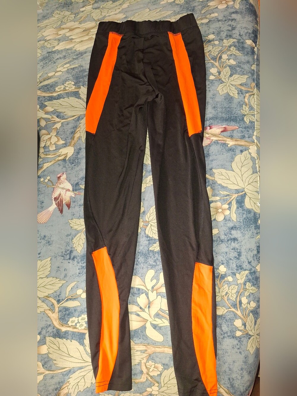 Game Time Black & Orange Athletic Leggings Size S